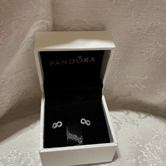 Pandora Sparkling Infinity Stud Earrings - Picture 3 of 7
